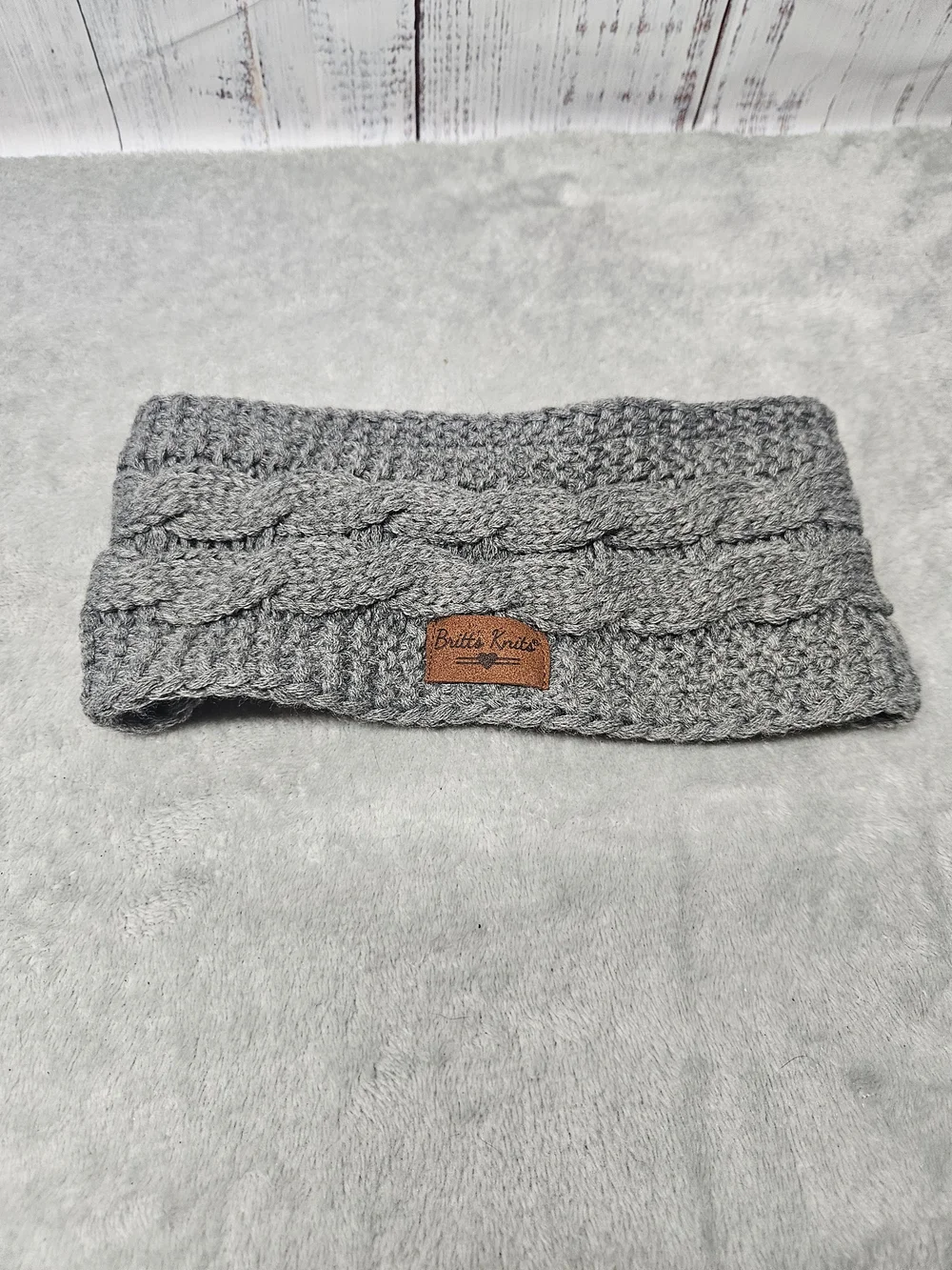 Gray Cable Knit Headband - Women's Accessories
